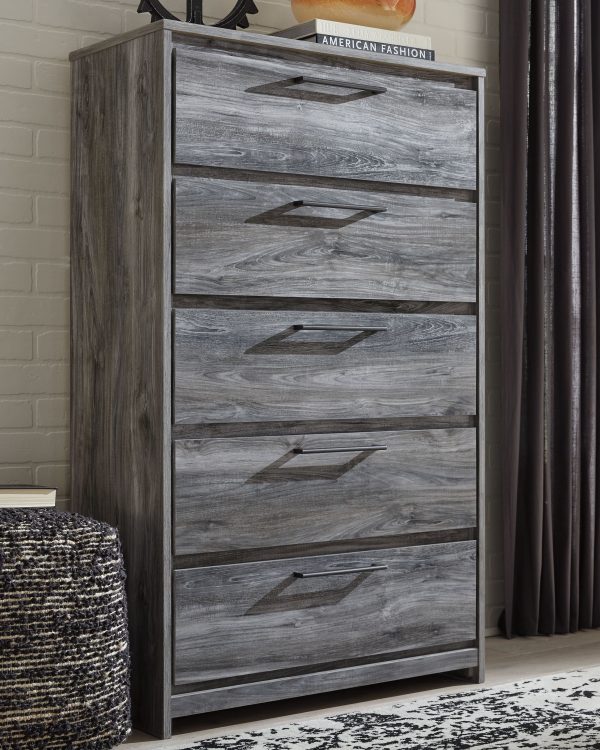 Baystorm - Gray - Five Drawer Chest on Sale