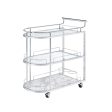 Inyo - Serving Cart - Clear Glass & Chrome Finish Cheap