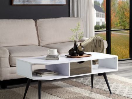 Halima - Accent Table - White & Black Finish Online Hot Sale