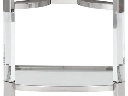 Chaseton - Clear   Silver Finish - Accent Table Cheap