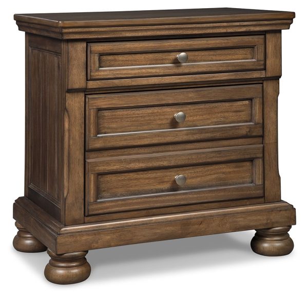 Flynnter - Medium Brown - Two Drawer Night Stand Fashion