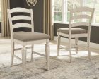 Realyn - Chipped White - Upholstered Barstool (Set of 2) Online Sale