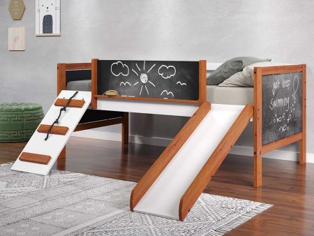 Aurea - Twin Loft Bed - Cherry Oak & White Finish on Sale