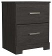 Belachime - Charcoal - Two Drawer Night Stand Sale