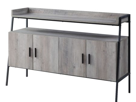 Samiya - TV Stand - Gray Oak & Black Finish Hot on Sale