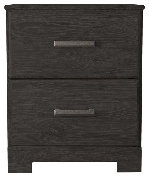 Belachime - Charcoal - Two Drawer Night Stand Sale