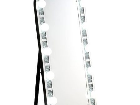 Noralie - Accent Floor Mirror - Mirrored & Faux Diamonds Discount