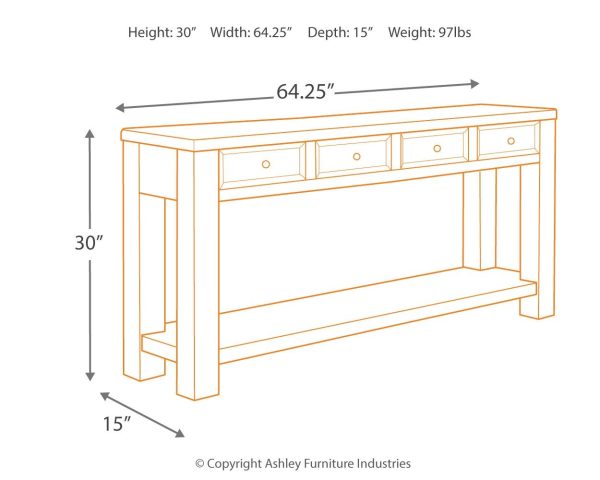 Gavelston - Black - Sofa Table Online Hot Sale