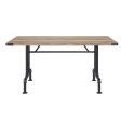 Edina - Dining Table - Oak & Sandy Black Finish Sale