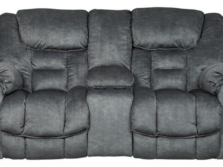 Capehorn - Granite - DBL Rec Loveseat w Console Sale