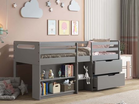 Fabiana - Twin Loft Bed - Gray Finish Fashion