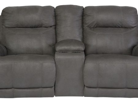 Austere - Gray - DBL Rec Loveseat w Console Online Hot Sale