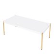 Otrac - Coffee Table - White & Gold Finish Fashion