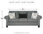 Agleno - Charcoal - Sofa Online Hot Sale