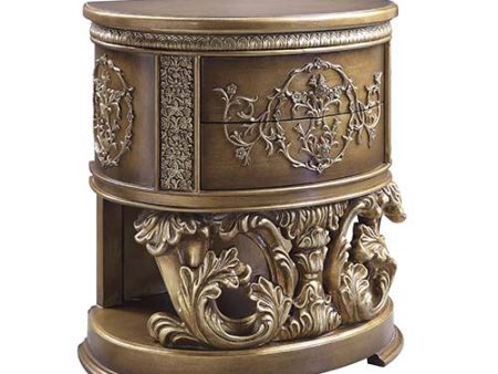 Constantine - Nightstand - Brown & Gold Finish Hot on Sale