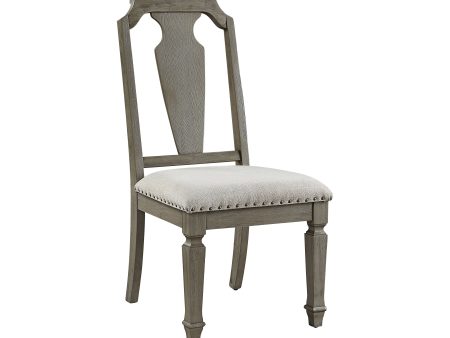 Zumala - Side Chair (Set of 2) - Beige Linen & Weathered Oak Finish Cheap