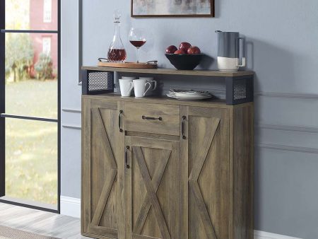 Abiram - Server - Rustic Oak Finish For Discount