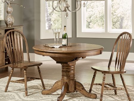 Carolina Crossing - 3 Piece Round Table Set - Dark Brown Sale