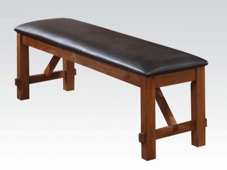 Apollo - Bench - Espresso PU & Walnut Online