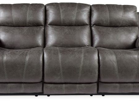 Erlangen - Dark Gray - PWR REC Sofa with ADJ Headrest Online Hot Sale