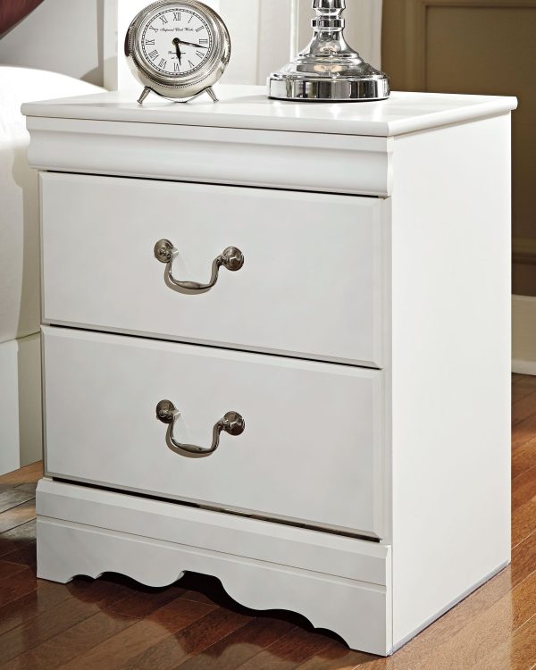 Anarasia - White - Two Drawer Night Stand Online Hot Sale