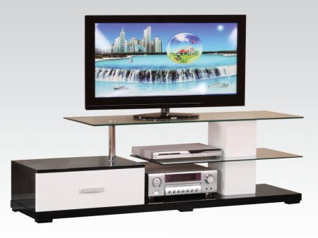 Ivana - TV Stand - White & Black Online now