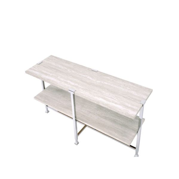 Brecon - Accent Table - White Oak & Chrome Sale