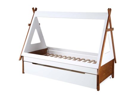 Loreen - Twin Bed - Oak & White Finish Discount