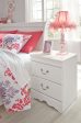 Anarasia - White - Two Drawer Night Stand Online Hot Sale