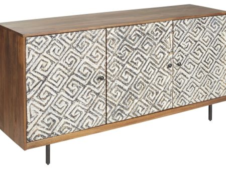 Kerrings - Brown   Black   White - Accent Cabinet Discount