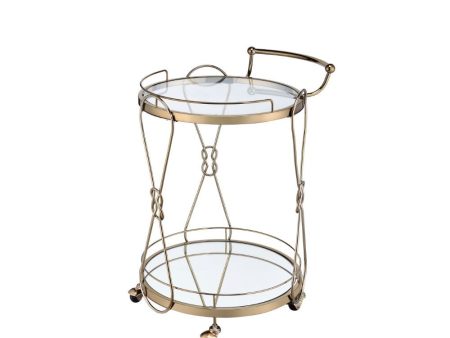 Zekera - Serving Cart - Champagne Discount