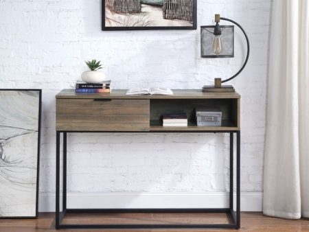 Galeno - Writing Desk - Rustic Oak & Black Finish Fashion