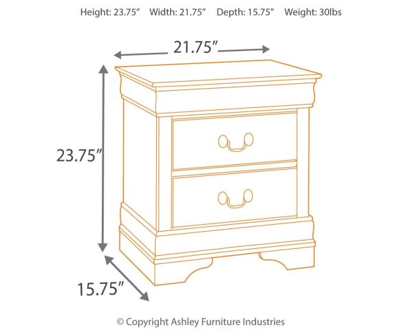 Alisdair - Reddish Brown - Two Drawer Night Stand Hot on Sale