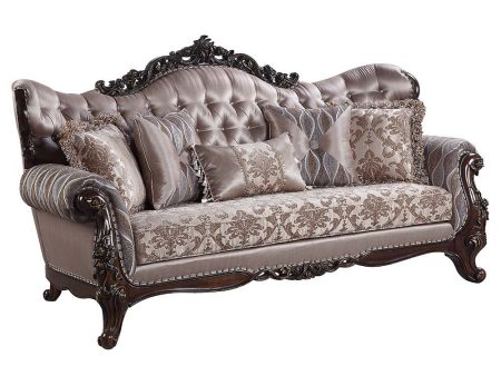 Benbek - Sofa - Fabric & Antique Oak Finish Online now