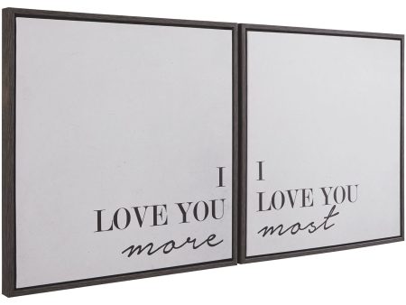 Adline - Black   White - Wall Art Set (Set of 2) For Discount