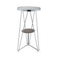 Jarvis - Bar Table - Mirror, Gray Oak & Chrome on Sale