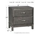 Caitbrook - Gray - Two Drawer Night Stand For Sale