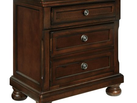 Porter - Dark Brown - Two Drawer Night Stand For Sale