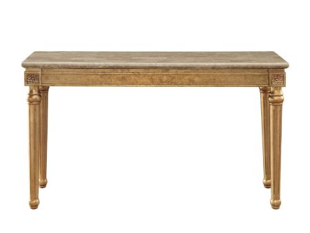 Daesha - Accent Table - Marble & Antique Gold Supply