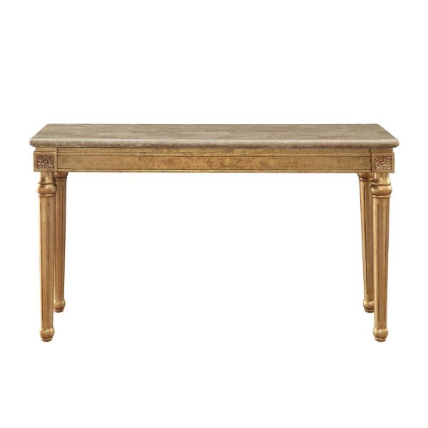 Daesha - Accent Table - Marble & Antique Gold Supply