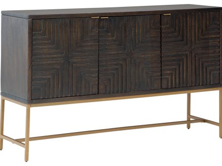 Elinmore - Brown   Gold Finish - Accent Cabinet Sale