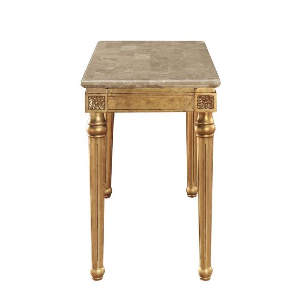 Daesha - Accent Table - Marble & Antique Gold Supply