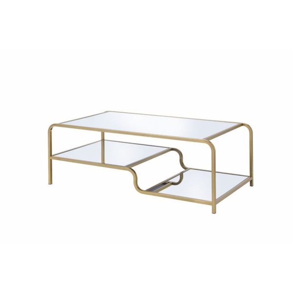 Astrid - Coffee Table - Gold & Mirror Supply