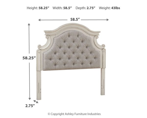 Realyn - Chipped White - Full UPH Panel Headboard Cheap