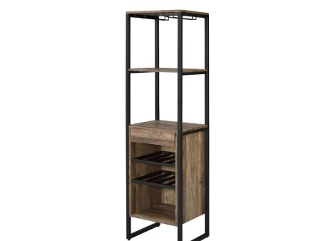 Narik - Wine Cabinet - Weathered Oak Discount