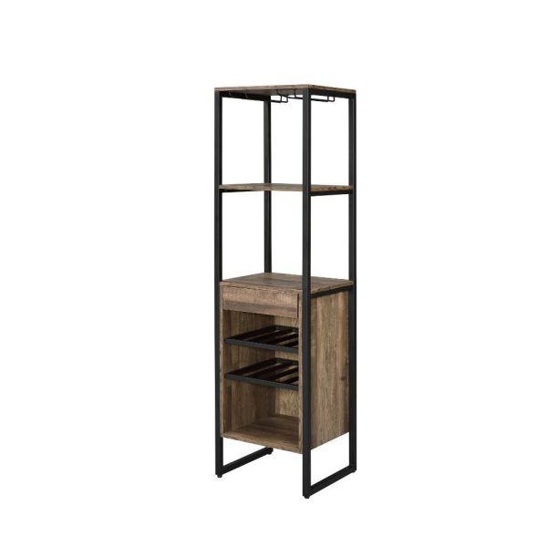 Narik - Wine Cabinet - Weathered Oak Discount