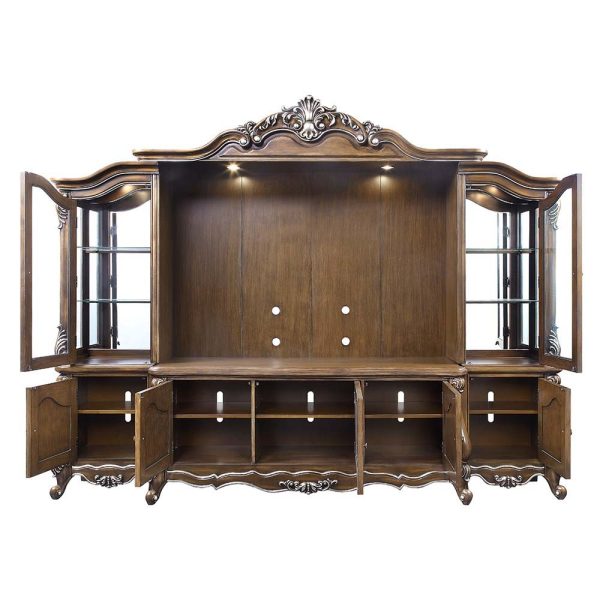 Latisha - Entertainment Center - Antique Oak Finish Online Sale