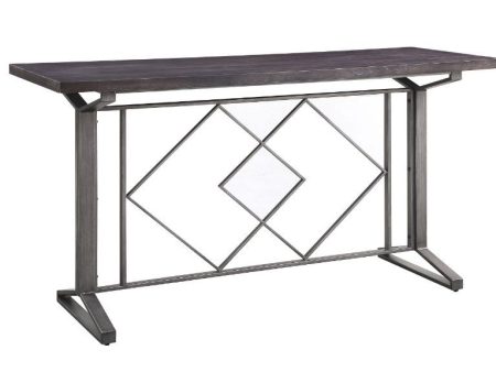 Evangeline - Counter Height Table - Salvaged Brown & Black Finish Fashion