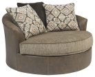 Abalone - Chocolate - Oversized Swivel Accent Chair Supply