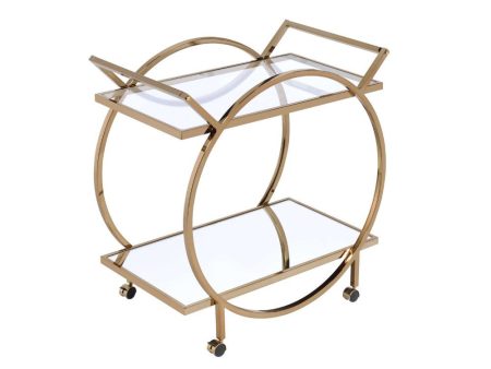 Traverse - Serving Cart - Champagne & Mirrored Online Sale